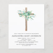 Budget Taufe Grüne Sage Eukalyptus Flyer (Vorne)