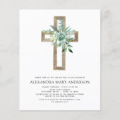 Budget Taufe Grüne Sage Eukalyptus Flyer (Vorne)