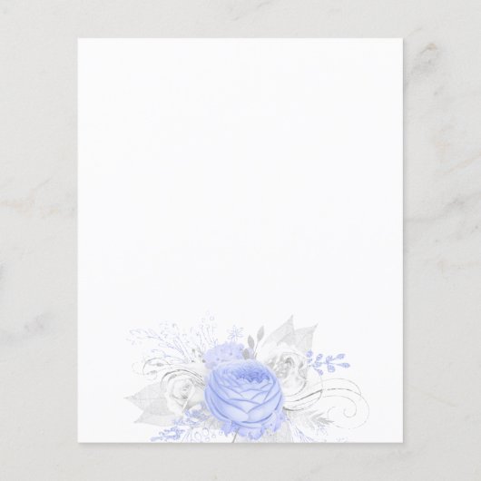 Budget Taufe hellblauen Blumenjungen Weiß (Rückseite)