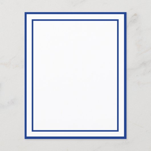 Budget Taufe Junge königsblau-weiße Minimalistin (Rückseite)