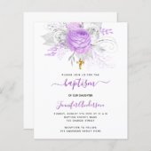 Budget Taufe lila Floralmädchen Weiß (Vorne/Hinten)