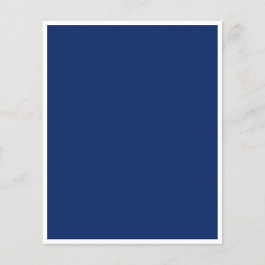 Budget Taufe marineblau weiße Einladung (Rückseite)