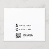 Budget Taufe pink florale Foto Mädchen QR danke Ih (Rückseite)