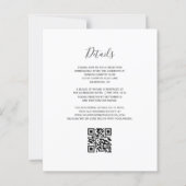 Budget Teal Gold QR-Code Hochzeits-Einladung (Rückseite)