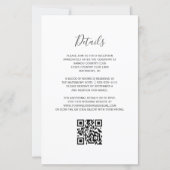 Budget Teal Gold QR-Code Hochzeitseinladung (Rückseite)