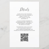 Budget Teal Rose Gold QR Code Wedding Invitation (Rückseite)