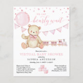 Budget Teddy Bear Virtual Baby Dusche Einladung (Vorderseite)