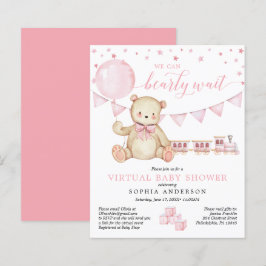 Budget Teddy Bear Virtual Baby Dusche Einladung