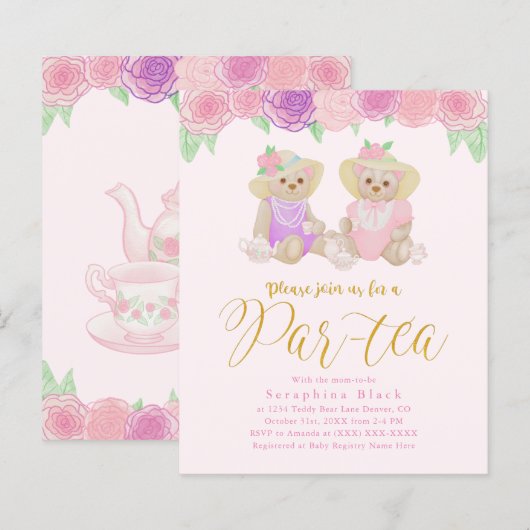 Budget Tee Party Bears Kinderdusche (Vorne/Hinten)