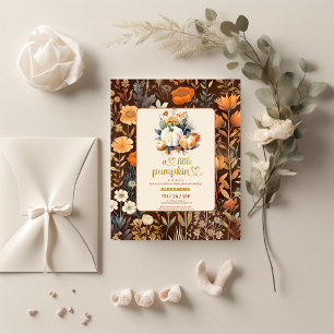 Budget Teracotta Kleiner Kürbisfall Babydusche Flyer