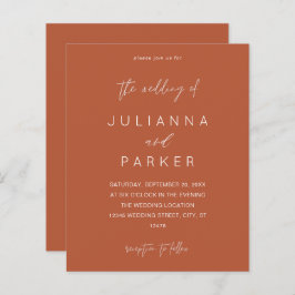 Budget Terra Cotta MOD Calligraphy Wedding