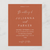 Budget Terra Cotta MOD Calligraphy Wedding Flyer (Vorne)