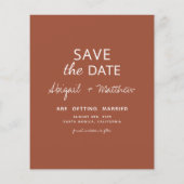 Budget Terra Cotta Save the Date Einladung (Rückseite)