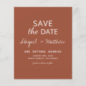 Budget Terra Cotta Save the Date Einladung Flyer (Hinten)