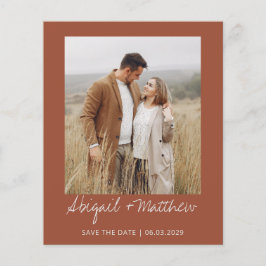 Budget Terra Cotta Save the Date Einladung Flyer