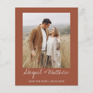 Budget Terra Cotta Save the Date Einladung Flyer