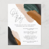 Budget Terracotta abstrakte Aquarell Babydusche (Vorderseite)