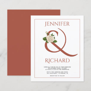 BUDGET Terracotta Ampere und Hochzeitseinladung