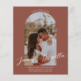 Budget Terracotta arch Foto Save the Date Flyer