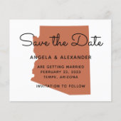 Budget Terracotta Arizona Hochzeit retten das Datu (Vorderseite)