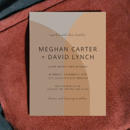 Budget Terracotta Boho Arch Wedding Einladung