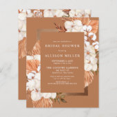 Budget Terracotta Boho Bridal Dusche Einladung (Vorne/Hinten)