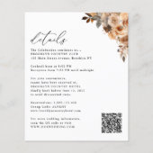 Budget Terracotta Boho Floral Wedding Einladung (Rückseite)