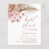 Budget Terracotta Boho Pampas Grass Brautparty Flyer (Vorne)