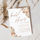 Budget Terracotta Boho Pampas Grass Brautparty Flyer