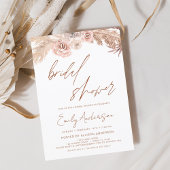 Budget Terracotta Boho Pampas Grass Brautparty Flyer