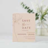 Budget Terracotta Boho Save the Date Foto (Stehend Vorderseite)