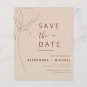 Budget Terracotta Boho Save the Date Foto (Vorderseite)