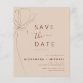 Budget Terracotta Boho Save the Date Foto (Rückseite)