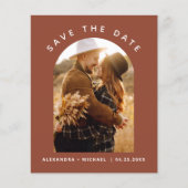 Budget Terracotta Boho Save the Date Foto (Vorderseite)