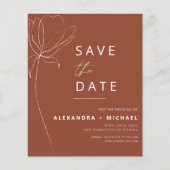Budget Terracotta Boho Save the Date Foto (Vorderseite)