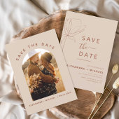 Budget Terracotta Boho Save the Date Foto