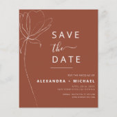 Budget Terracotta Boho Save the Date Foto (Vorderseite)
