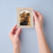 Budget Terracotta Boho Save the Date Foto Flyer (Gruppe)