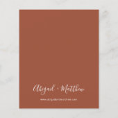 Budget Terracotta Boho Simple Wedding Einladung F Flyer (Hinten)