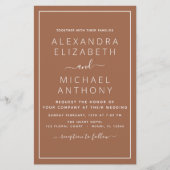 Budget Terracotta Boho Wedding Modern Simple (Vorderseite)