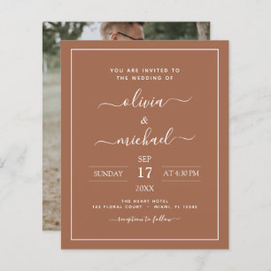 Budget Terracotta Boho Wedding Modern Simple