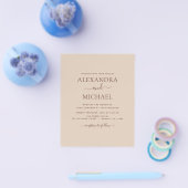 Budget Terracotta Boho Wedding Modern Simple Flyer (Einzeln)