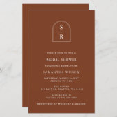 Budget Terracotta Bridal Dusche Einladung (Vorne/Hinten)