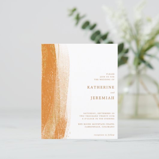 BUDGET Terracotta Burnt Orange Boho Wedding (Stehend Vorderseite)