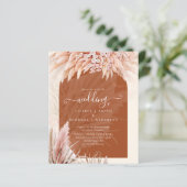 BUDGET Terracotta Coral Pampas Grass Wedding (Stehend Vorderseite)