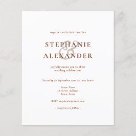 Budget Terracotta Einladung zur Hochzeit von Text