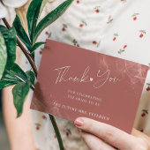 Budget terracotta errush Brautparty Vielen Dank Mitteilungskarte