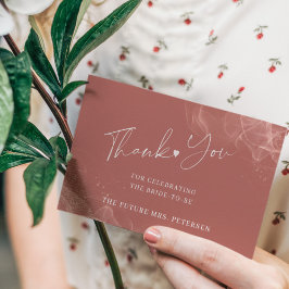 Budget terracotta errush Brautparty Vielen Dank Mitteilungskarte