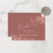 Budget terracotta errush Brautparty Vielen Dank Mitteilungskarte (Vorderseite/Rückseite Beispiel)