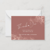 Budget terracotta errush Brautparty Vielen Dank Mitteilungskarte (Vorderseite)